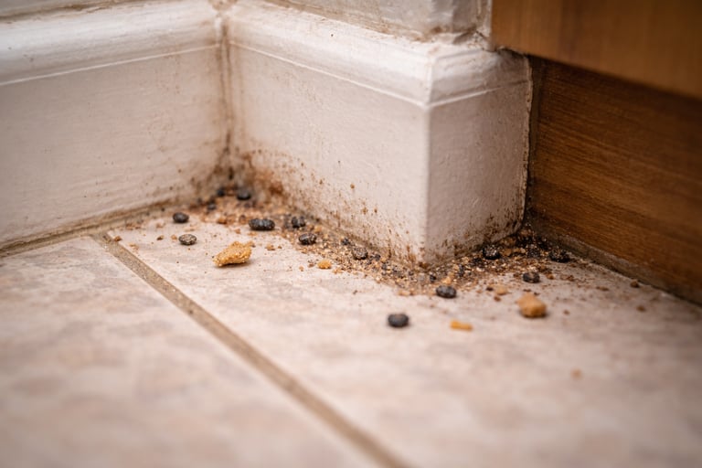 señales tempranas de plagas en zoclos y esquinas”