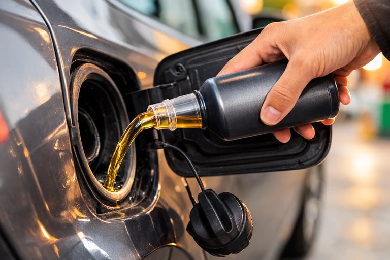 aditivo de gasolina quais os tipos sendo colocado no tanque do carro