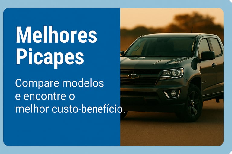 Comparativo das melhores picapes usadas de 2024 em estrada de terra ao pôr do sol.