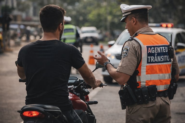 244 significado motociclista sem capacete sendo abordado em fiscalização de trânsito