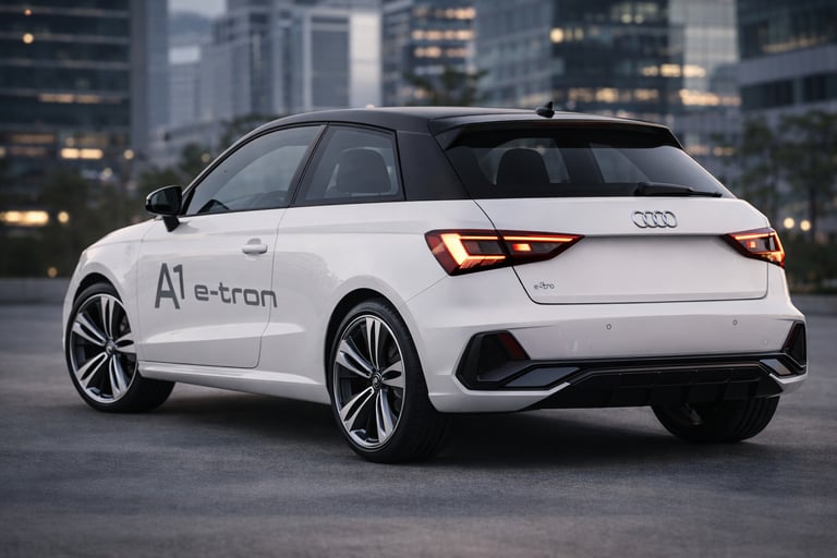 Audi A1 e-tron conceito 2029 traseira carro elétrico compacto Audi
