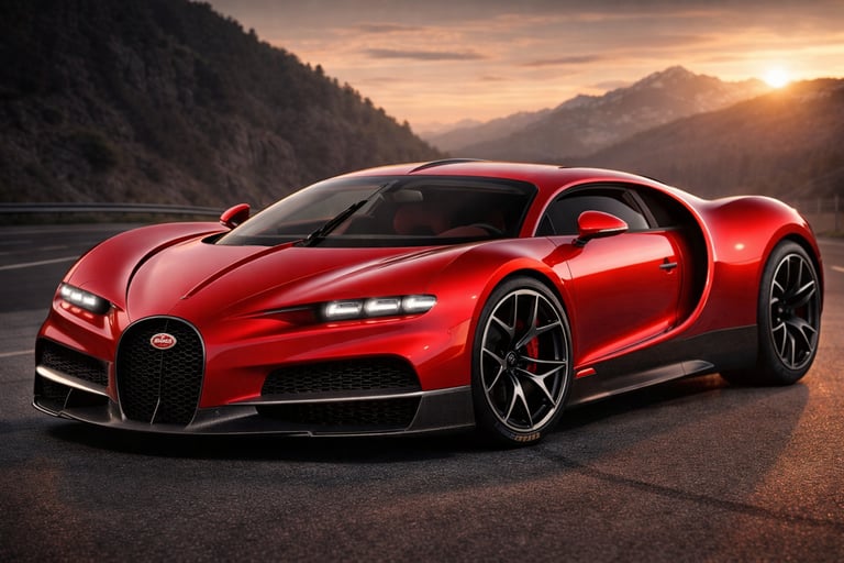 Bugatti Tourbillon qual o carro mais caro do mundo hipercarro de luxo vermelho
