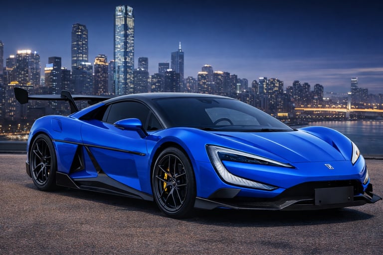 BYD Yangwang U9 Xtreme hipercarro elétrico de alta performance em cenário urbano noturno