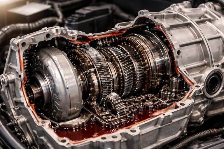 carro automático usado com detalhe interno do câmbio mostrando possíveis problemas na transmissão