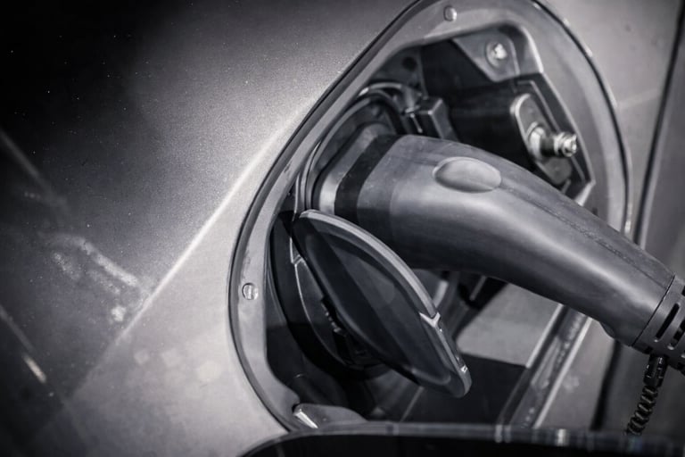 Carregador da Tesla conectado a carro elétrico da Stellantis