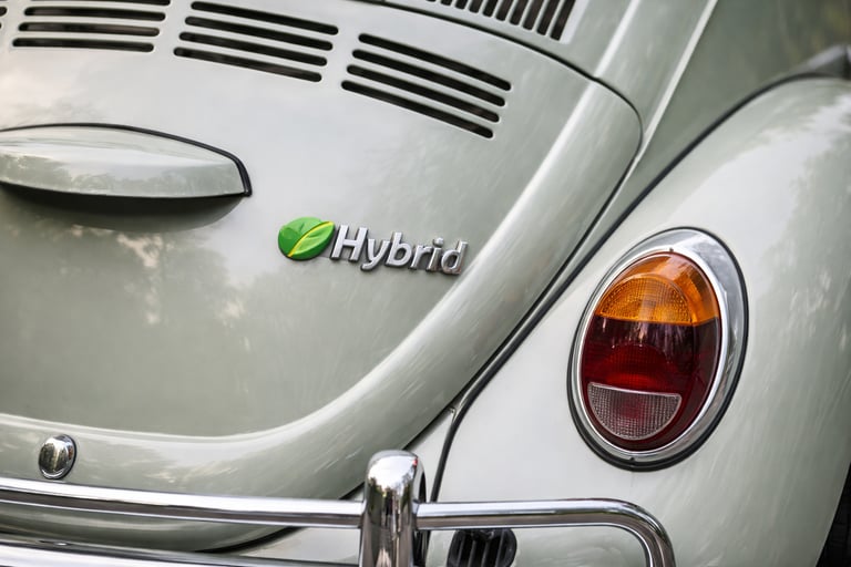 Transformar carro a combustão em elétrico: detalhe da tampa traseira de Fusca