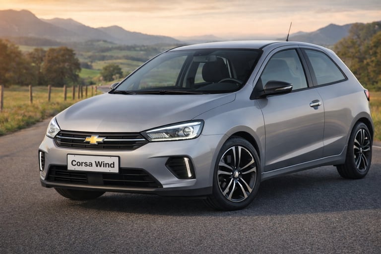 Chevrolet Corsa Wind 1995 conceito 2026 com design moderno