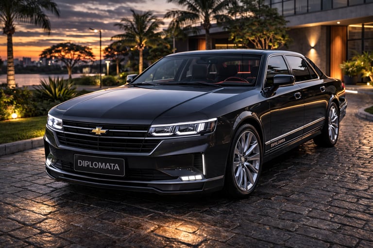 Chevrolet Opala Diplomata 2026 conceito moderno inspirado no clássico de 1990