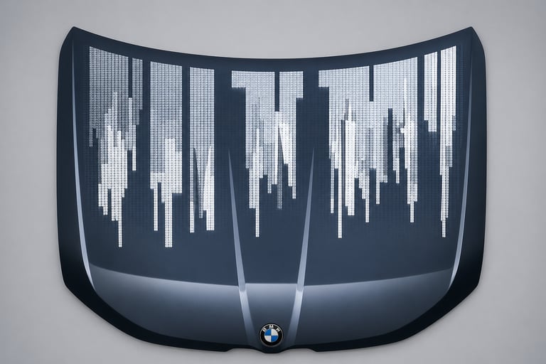Capô da BMW com tecnologia que cria animações e muda de cor em tempo real