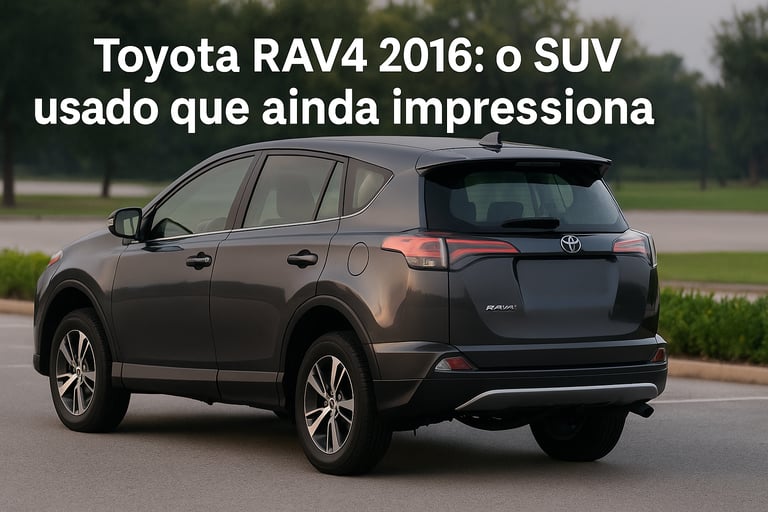 toyota rav 4 cinza 2016 estacionada 