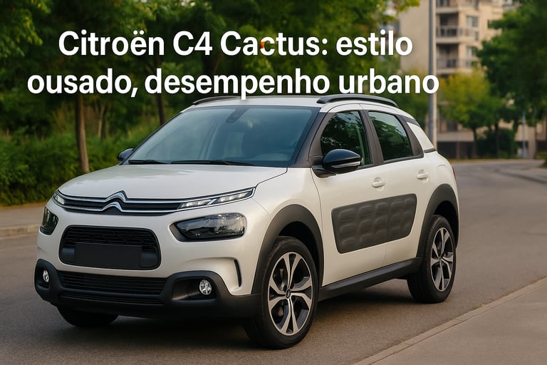 citroen c4 cactus branco estacionado na rua
