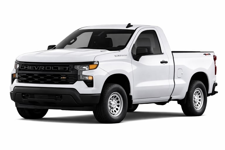 chevrolet silverado cabine simples 2026 branca picape americana fim da versao simples