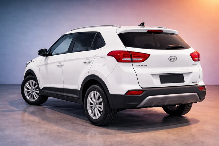 Creta 2022 automático branco traseira SUV usado por cerca de 89 mil