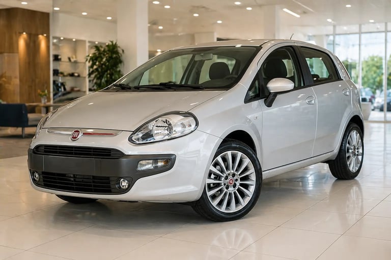 Fiat Punto 2015 bem conservado em showroom, destaque para design e acabamento