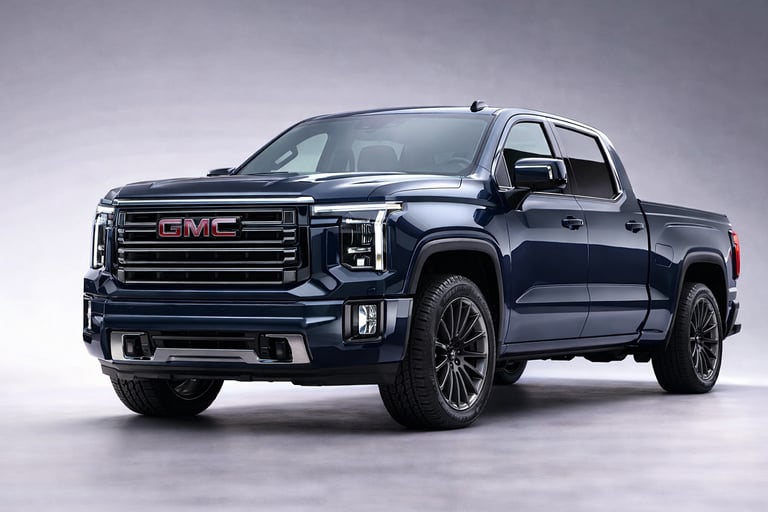 GMC Sierra 2027 com novos motores e tela para passageiro em destaque