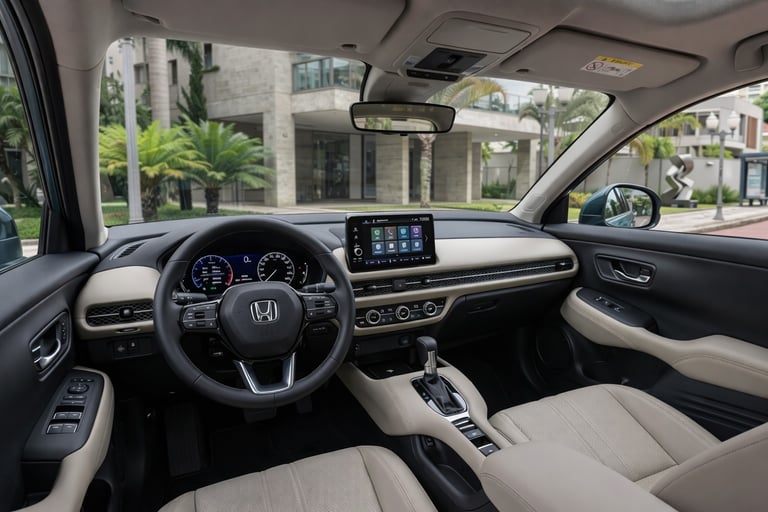 interior Honda ZR-V 2025 acabamento painel SUV médio conforto