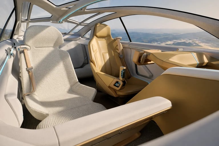 Kia EV8 interior de luxo futurista sucessor do Stinger com cabine espaçosa, teto panorâmico