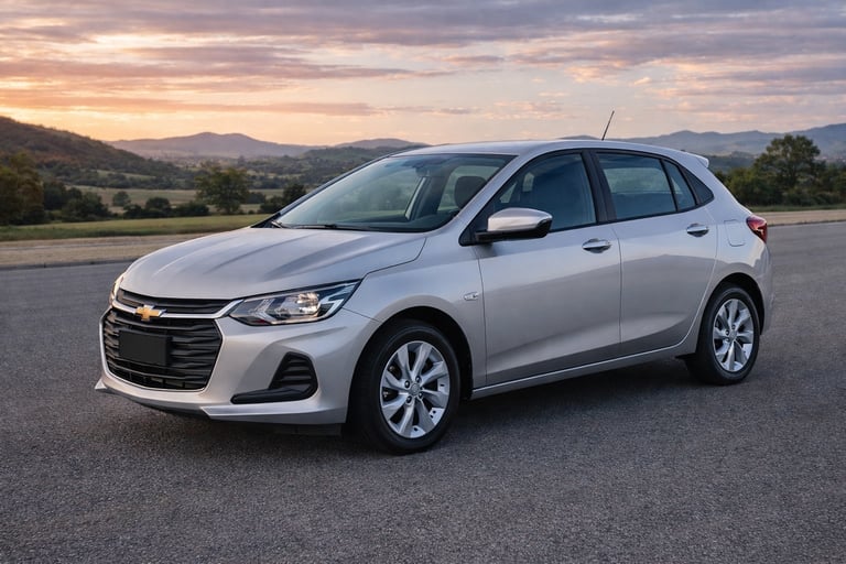 modelos onix prata versão moderna sem placa com fundo externo sofisticado e iluminação natural