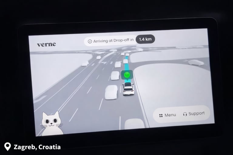 robotaxi pony ai uber funcionando via app verne em zagreb europa