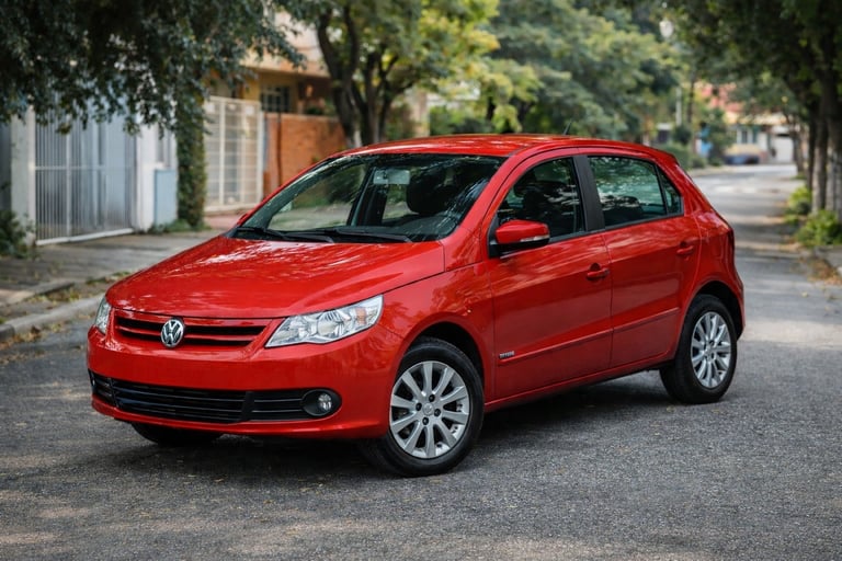 Gol G5 vermelho em ambiente urbano, conhecido pela durabilidade e manutenção simples