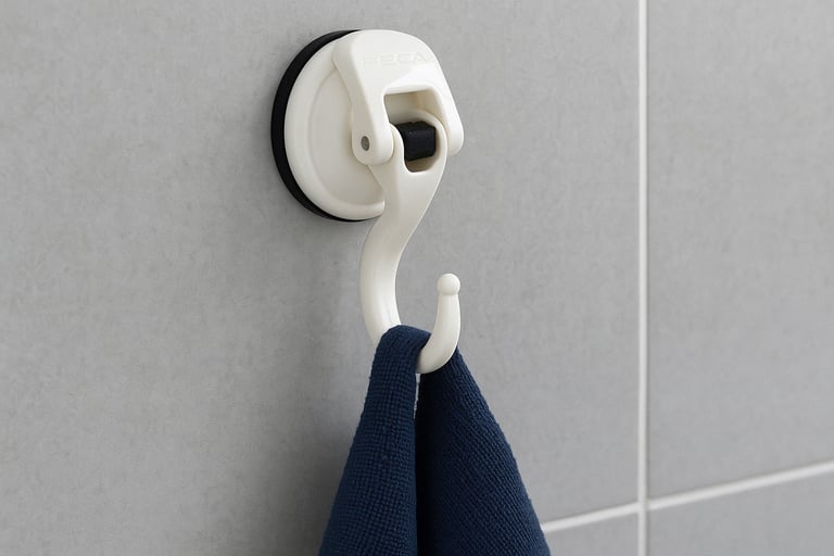 a bag hooked to FECA D29 suction hook on a wall