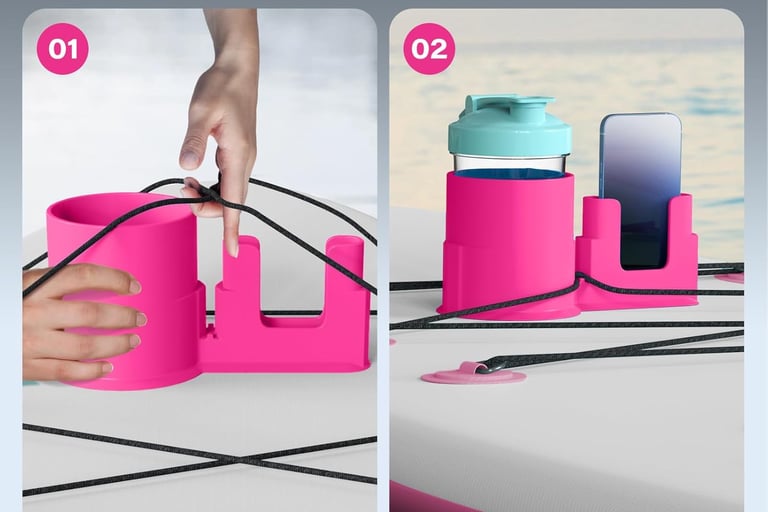  iKristin Cup Paddle Board,Stand Up Paddle Board Accessories SUP Kayak Holder for Drink and Cellphon