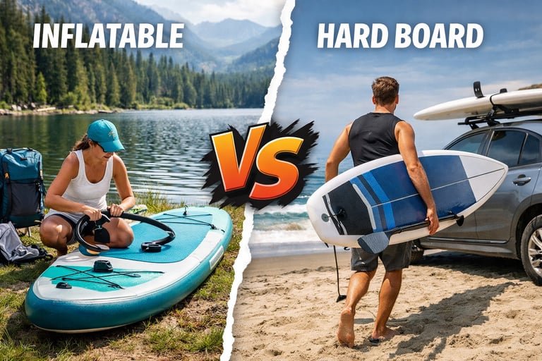 Inflatable vs. Hard Paddleboard