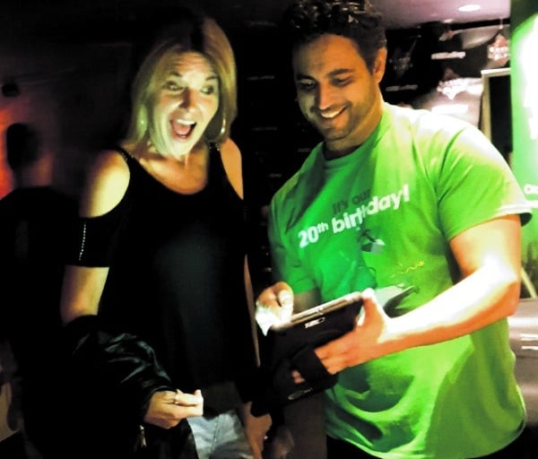 friendly brand ambassador delights a happy customer