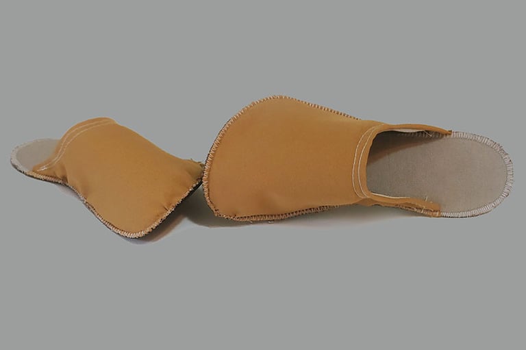 Foot shaped slippers