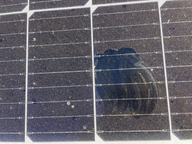 dirty solar panel
