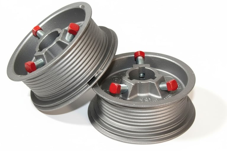 Photo of set of garage door drums