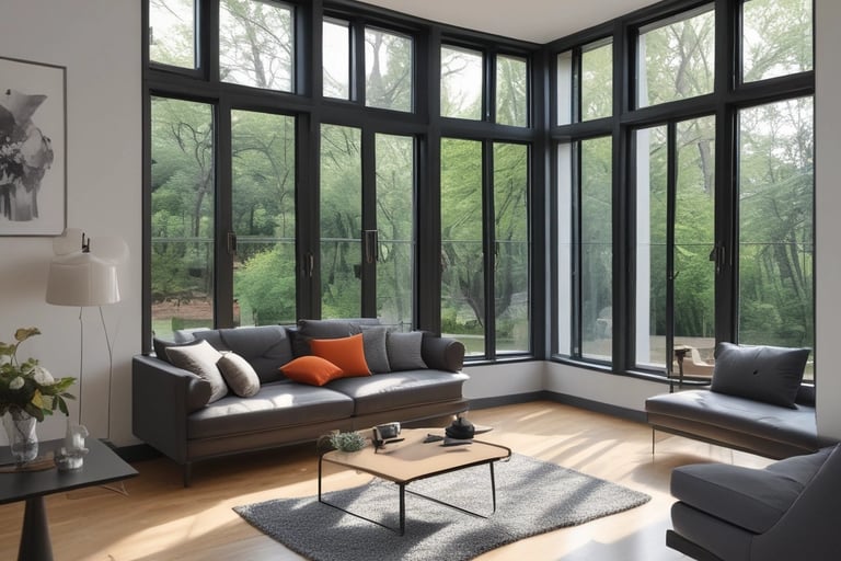 Bright living room with modern inventory