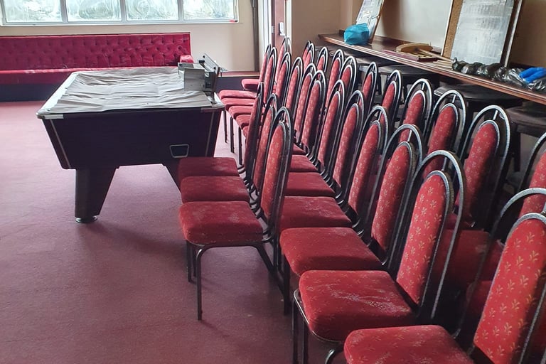 sports venue before and after cleaning 
