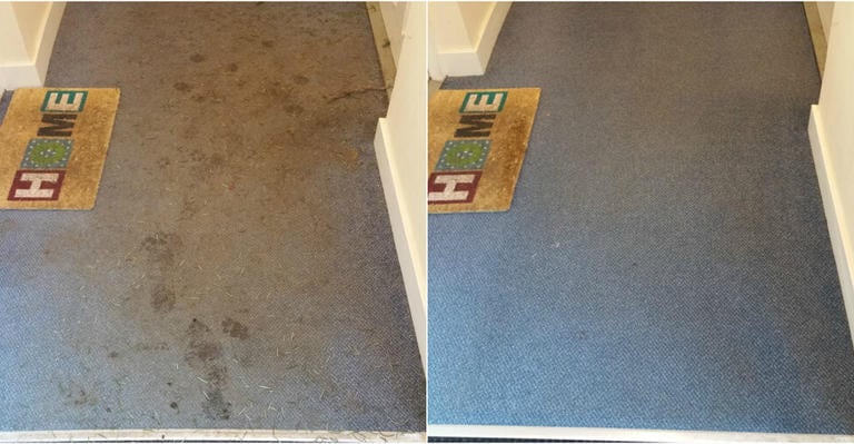 before and after carpet cleaing 