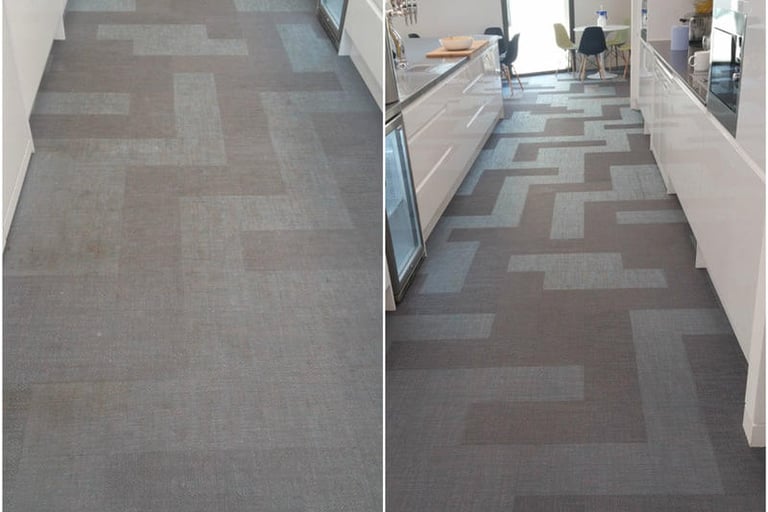 before and after carpet cleaing 