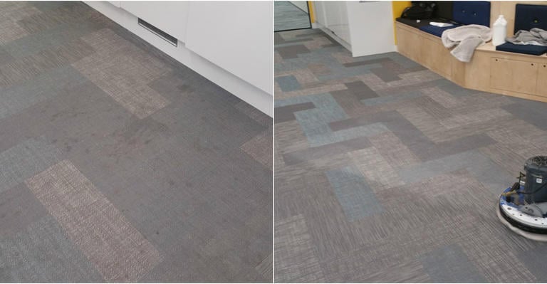 before and after carpet cleaing 