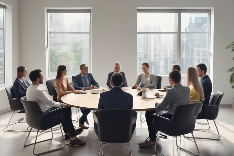 People during mediation