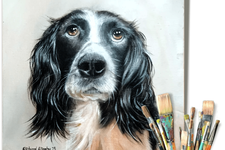 Pet Portrait painted in oils