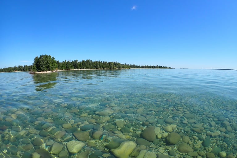lake huron michigan pudding stone