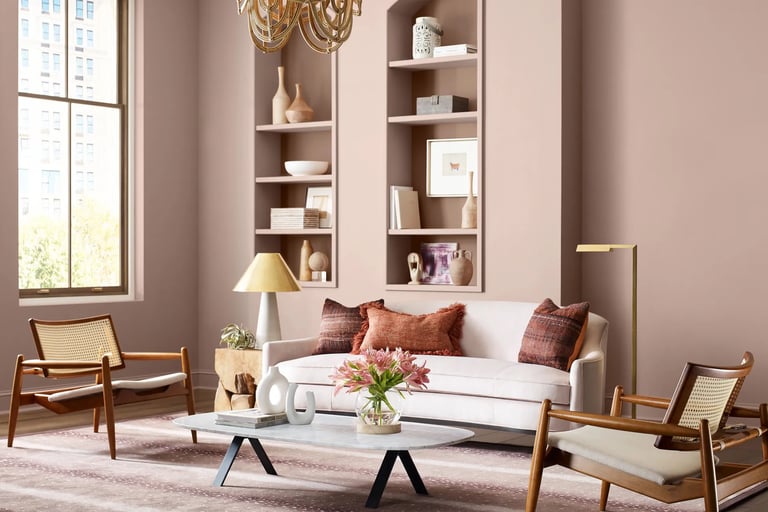 pink maine interior painting