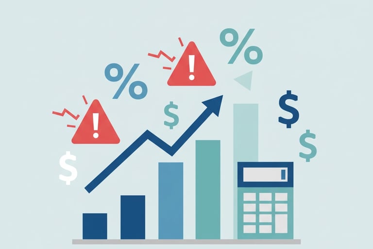 Hospice cap calculation chart with warning indicators