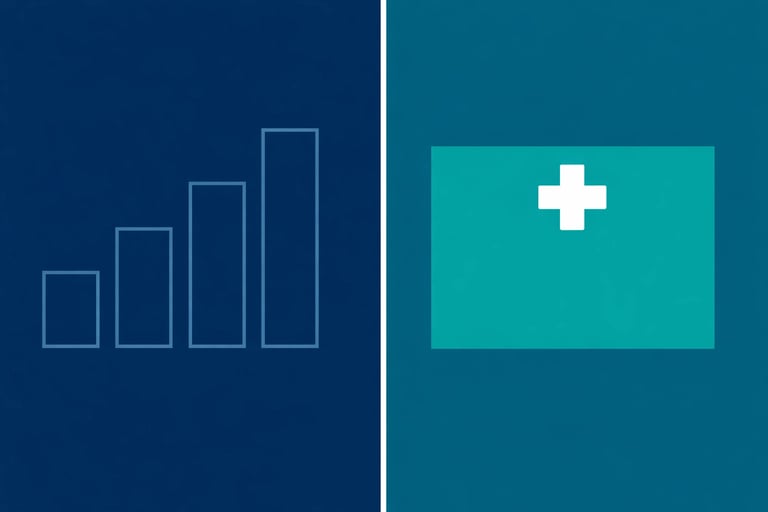 A professional chart showing the difference between vanity metrics like census and value metrics lik