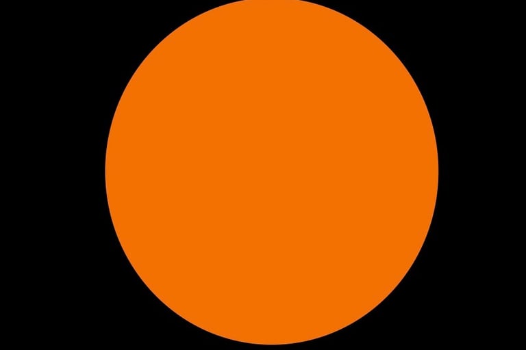 Orange dot on a black background