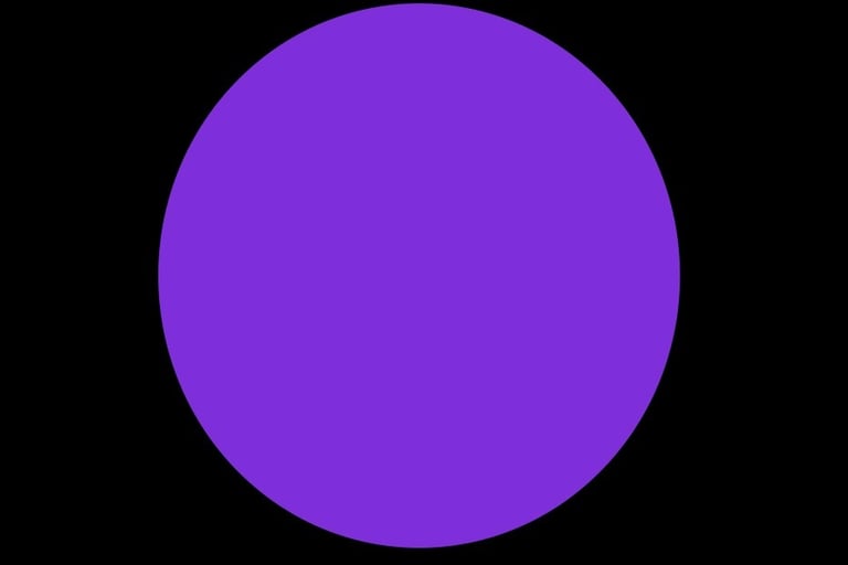 Violet/purple dot on a black background