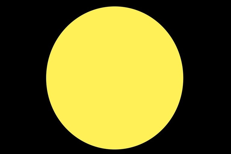 Yellow dot on a black background