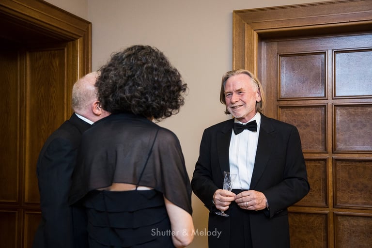 Australian Ambassador speaking to guests at an event.