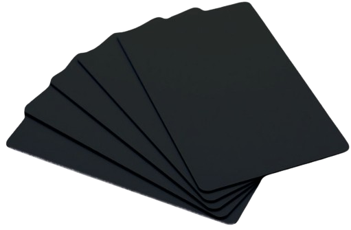 Black PVC NFC card for digital business card made in NFC ph