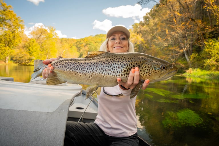 Fall Fly Fishing for big brown trout