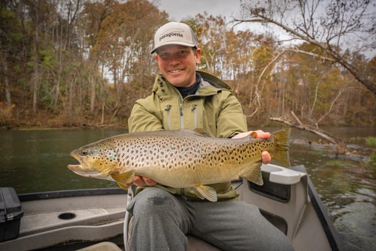 Streamer fishing the South Holston River.