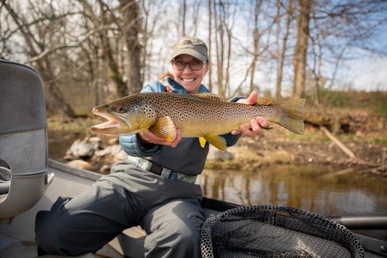 March fly fishing on the South Holston. Blue Winged Olives